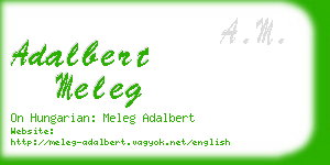 adalbert meleg business card